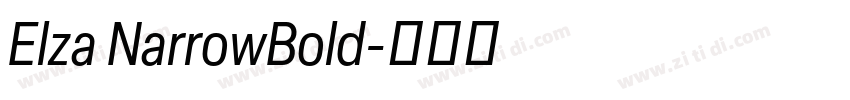 Elza NarrowBold字体转换